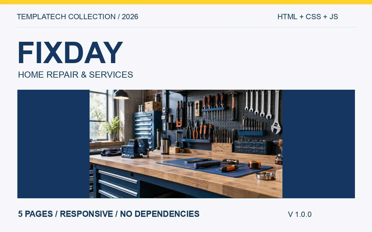 FIXDAY Services — เว็บไซต์ช่างและบริการดูแลบ้าน